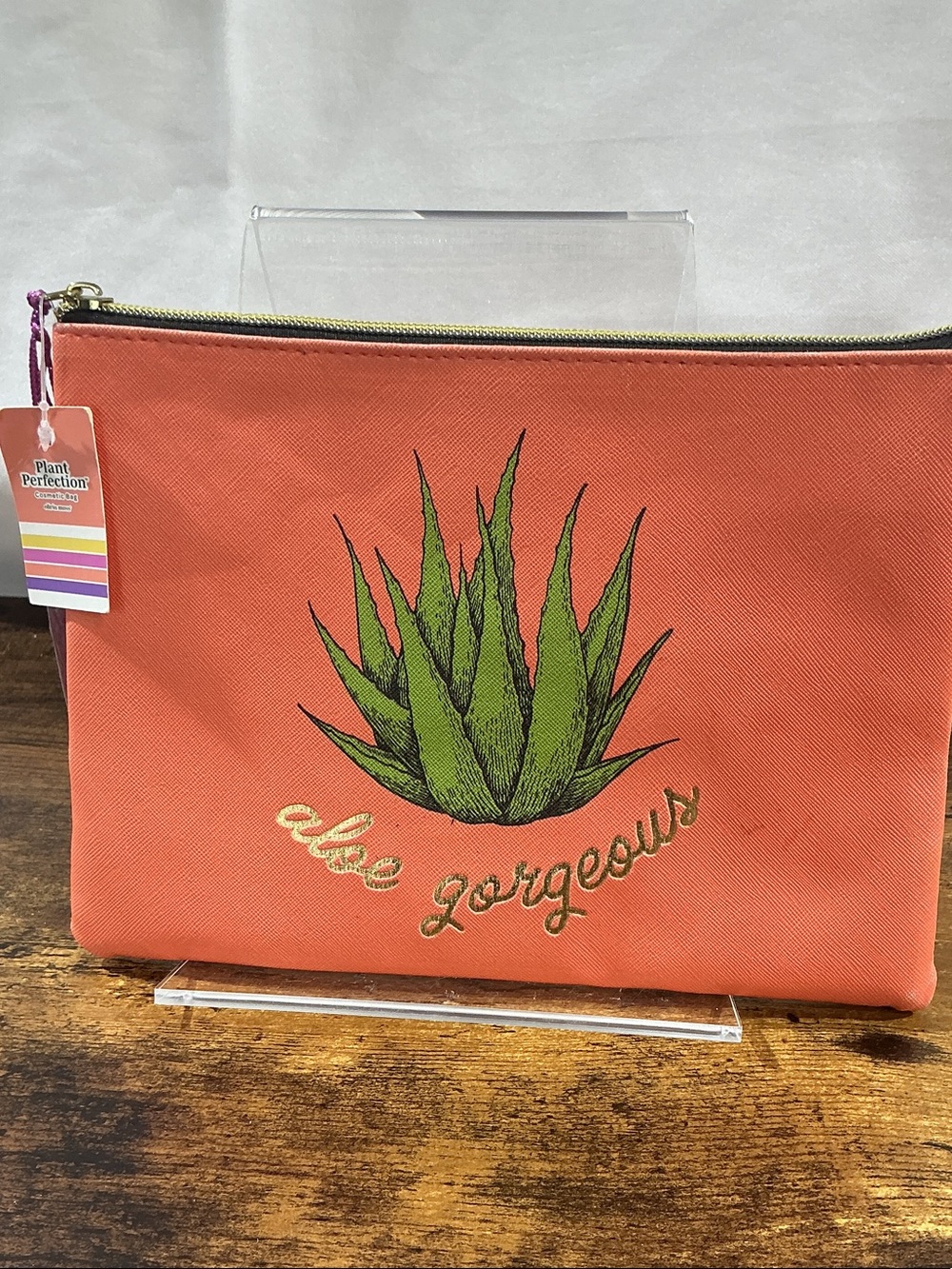 Olivia Moss Aloe Gorgeous Coral Cosmetic Pouch by Perfection